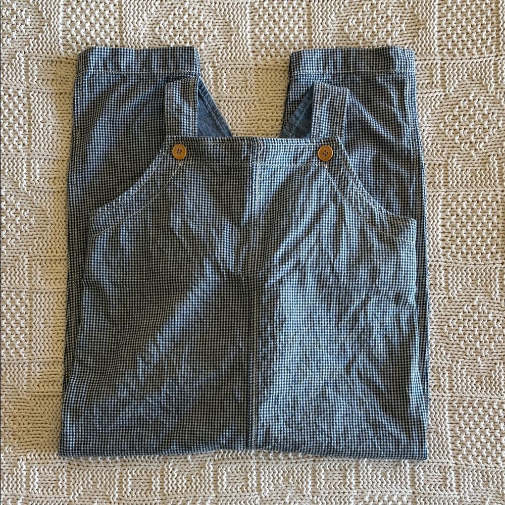 Vintage Hanna Andersson Blue Gingham Overalls Size 100 (US 4)